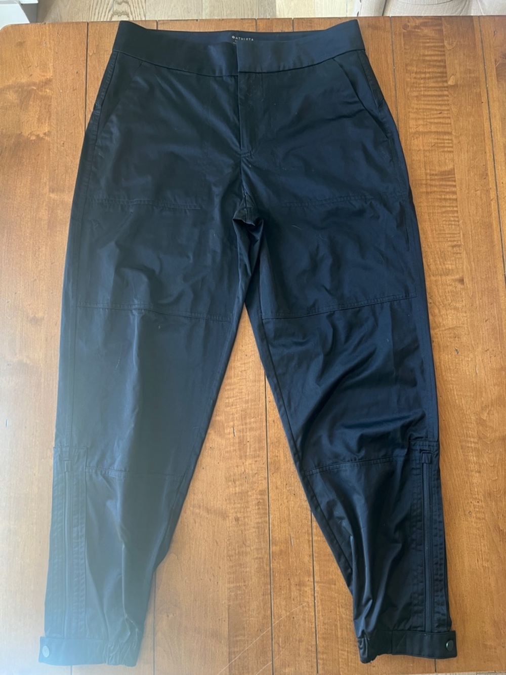 Athleta Black Satinish Jogger Pants